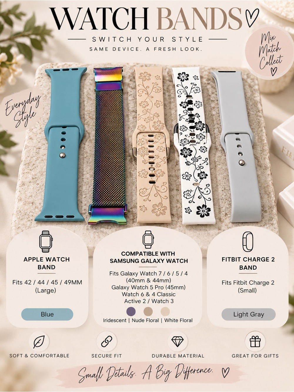 Watch Bands – Multiple Styles & Sizes